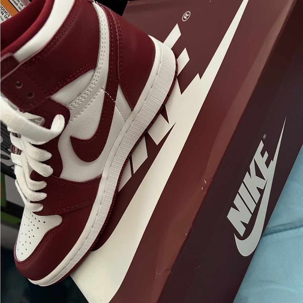 Nike Youth Burgundy and White Sneakers